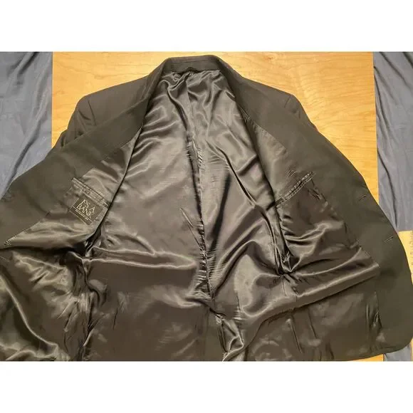 Jos. A. Bank 2 Button Gray Pinstripe Sport Coat Blazer Jacket 42R - Picture 6 of 11